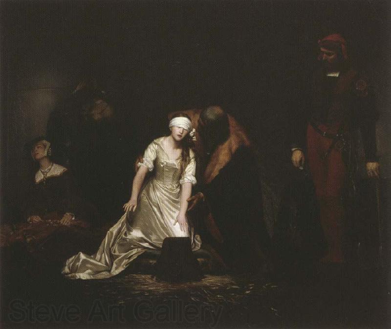 Paul Delaroche Execution of Lady jane Grey Norge oil painting art